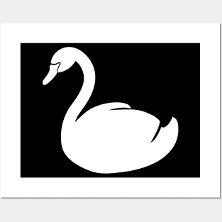 Swan Silhouette Posters and Art